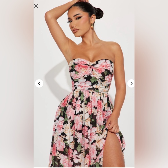 Floral Strapless Maxi Dress NWT! - Picture 2 of 4